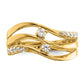 1/3 carat Diamond 3-row Wavy Ring - WBC