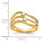 1/3 carat Diamond 3-row Wavy Ring - WBC