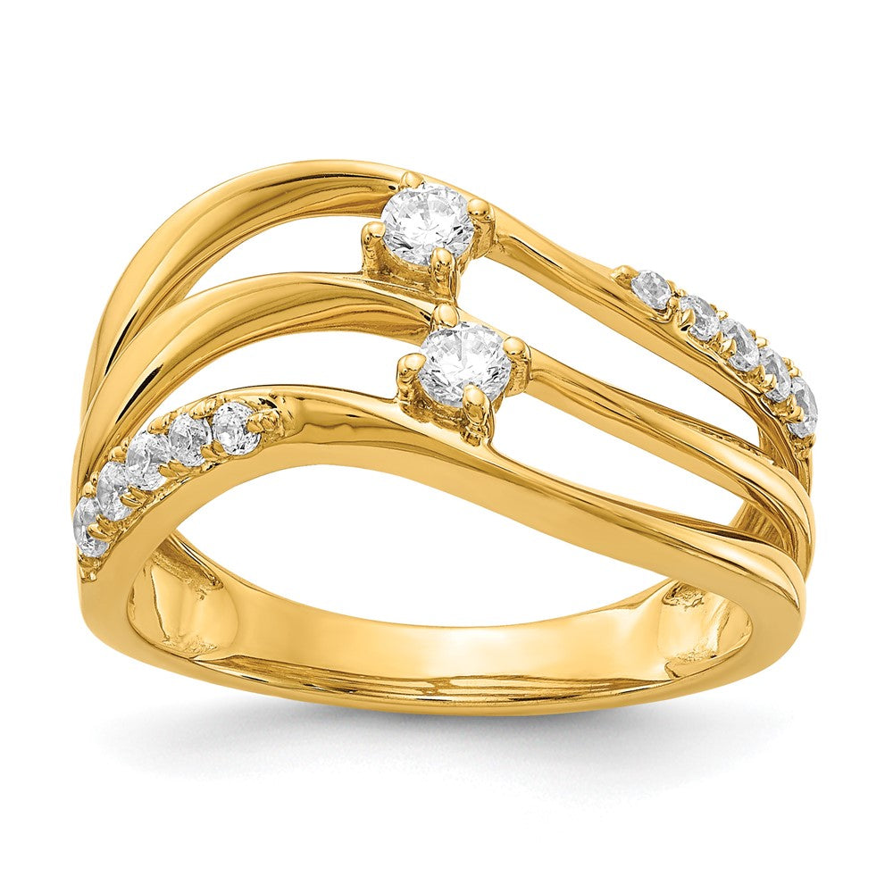 1/3 carat Diamond 3-row Wavy Ring - WBC