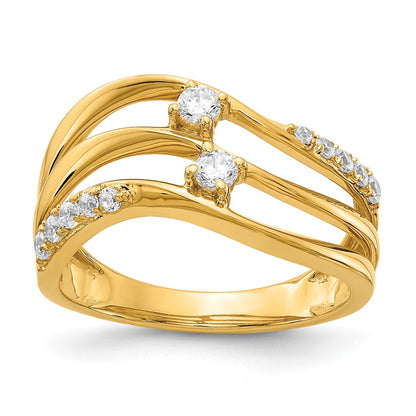 1/3 carat Diamond 3-row Wavy Ring - WBC
