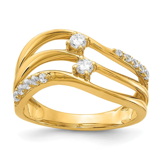1/3 carat Diamond 3-row Wavy Ring - WBC