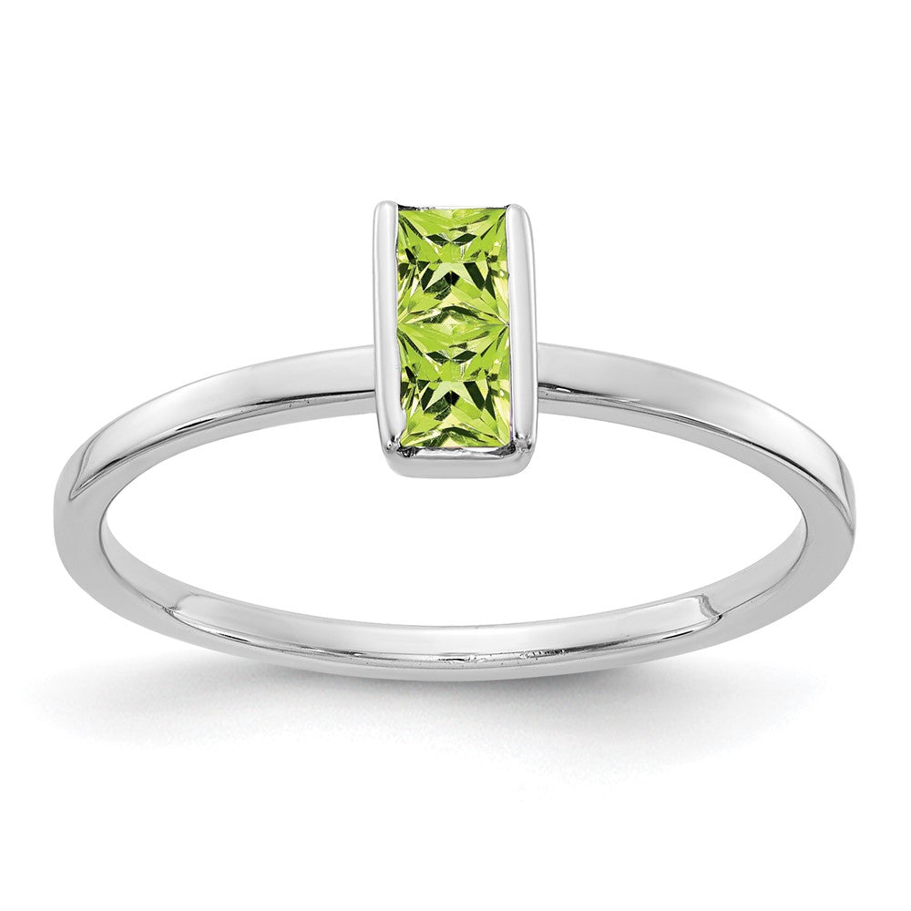Two- Princess-cut Peridot Ring - WBC