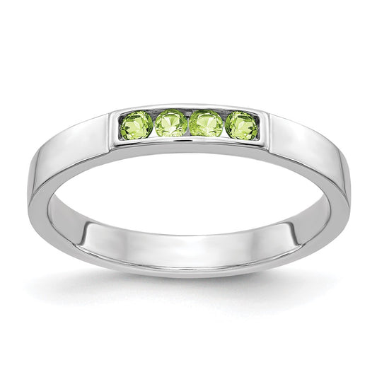 Channel-set Peridot 4-Stone Band - WBC