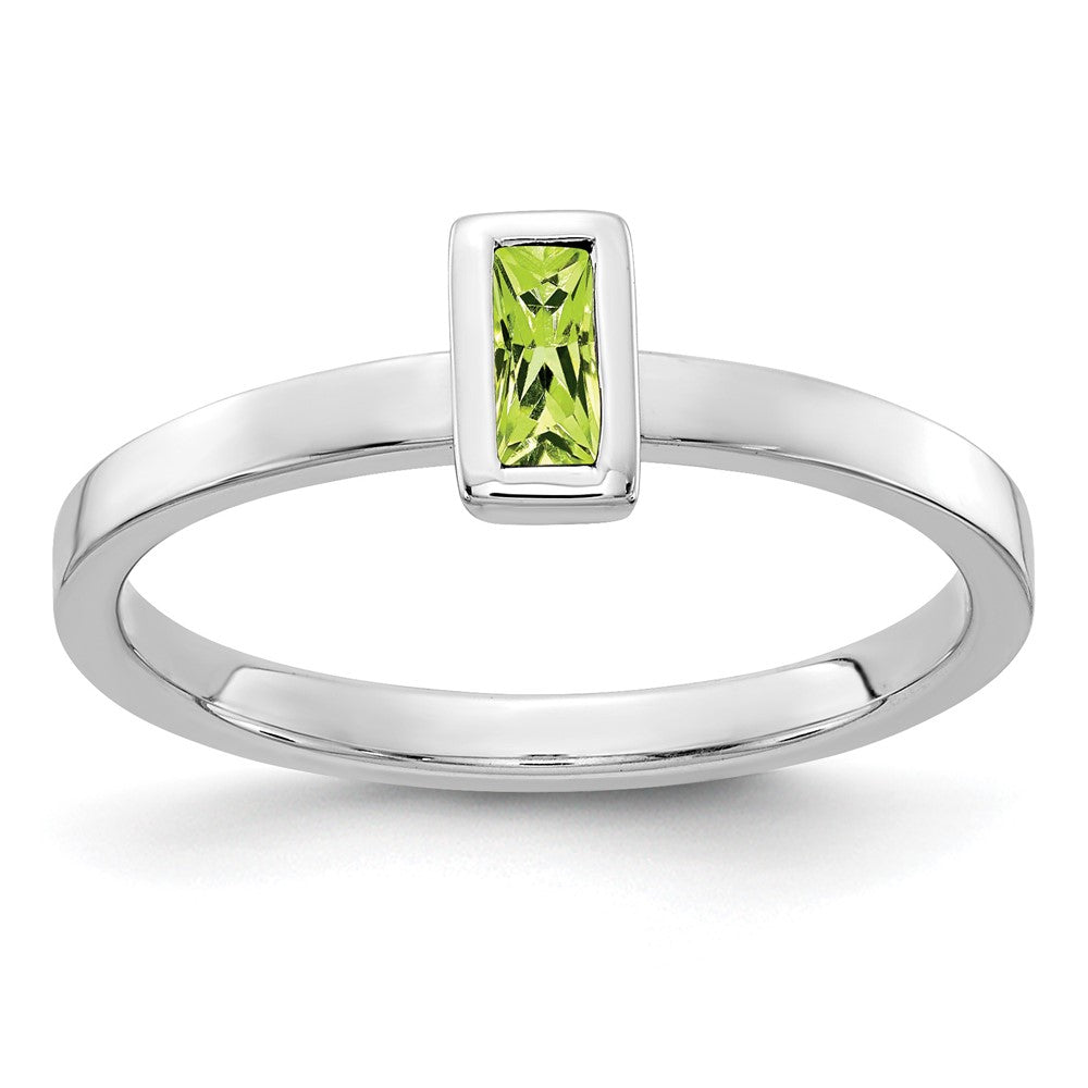 Baguette Bezel-set Peridot Ring - WBC