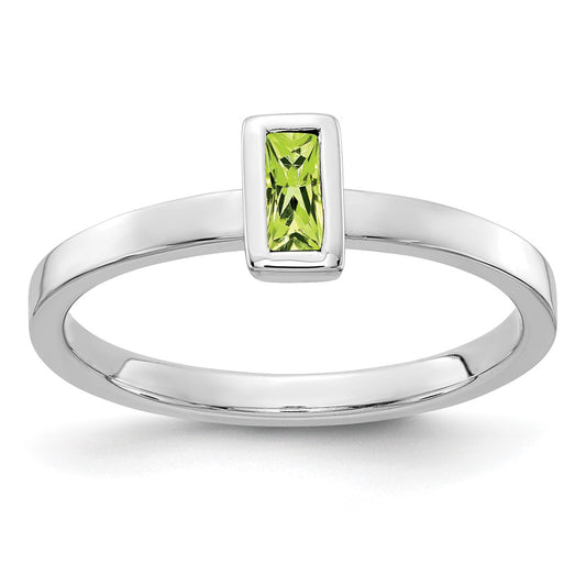 Baguette Bezel-set Peridot Ring - WBC