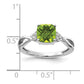Cushion Checkerboard August/Peridot and Diamond Ring - WBC