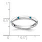 6-stone 1/10 carat Blue Diamond Band - WBC