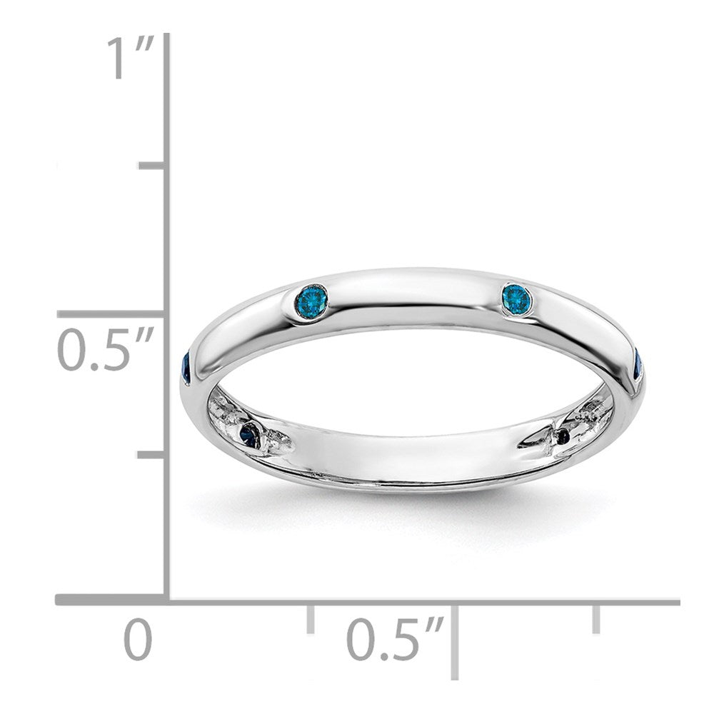 6-stone 1/10 carat Blue Diamond Band - WBC