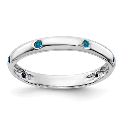 6-stone 1/10 carat Blue Diamond Band - WBC