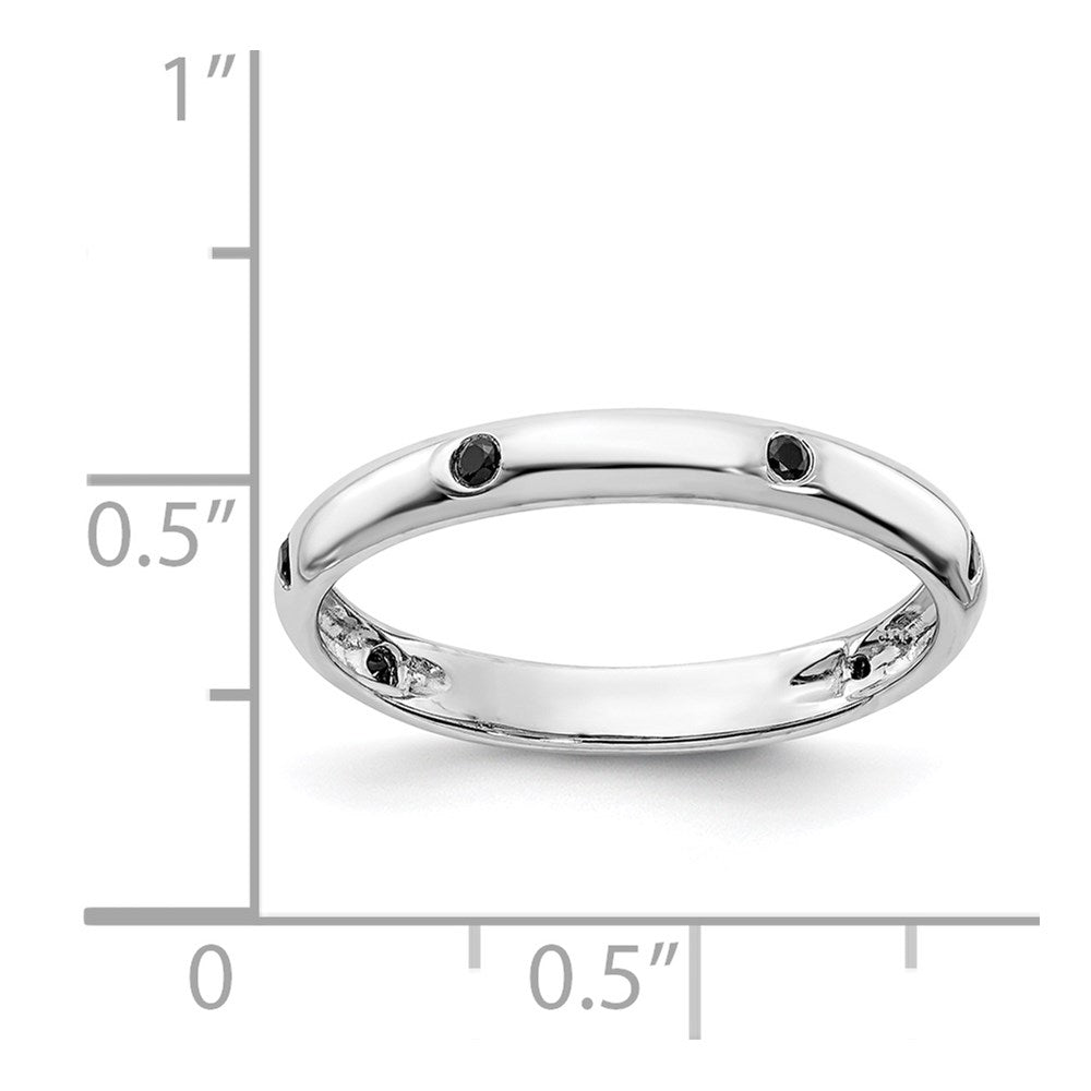 6-stone 1/10 carat Black Diamond Band - WBC