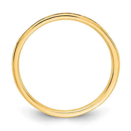 14K Gold Bridal 1/6 ct Diamond Channel Band
