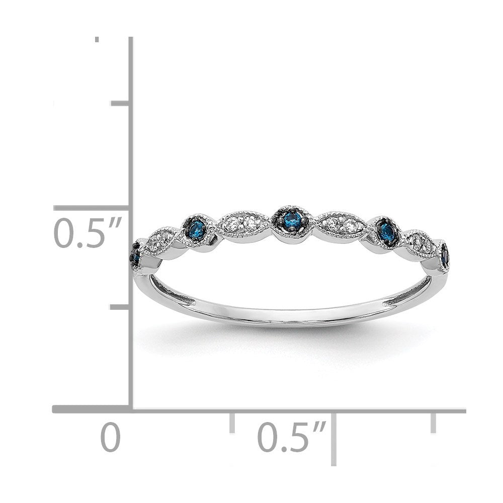 1/20 carat Blue and Diamond Fancy Band - WBC