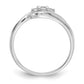 3-stone 1/10 carat Diamond Bypass Ring - WBC