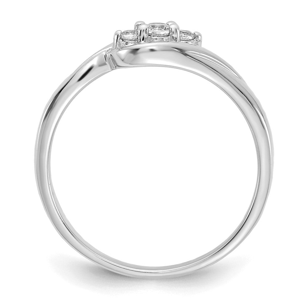 3-stone 1/10 carat Diamond Bypass Ring - WBC