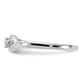 3-stone 1/10 carat Diamond Bypass Ring - WBC