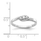 3-stone 1/10 carat Diamond Bypass Ring - WBC