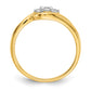 3-stone 1/10 carat Diamond Bypass Ring - WBC