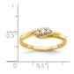 3-stone 1/10 carat Diamond Bypass Ring - WBC