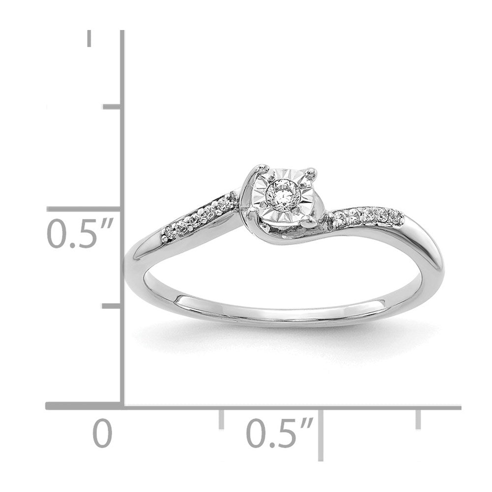 1/15 carat Diamond Bypass Ring - WBC