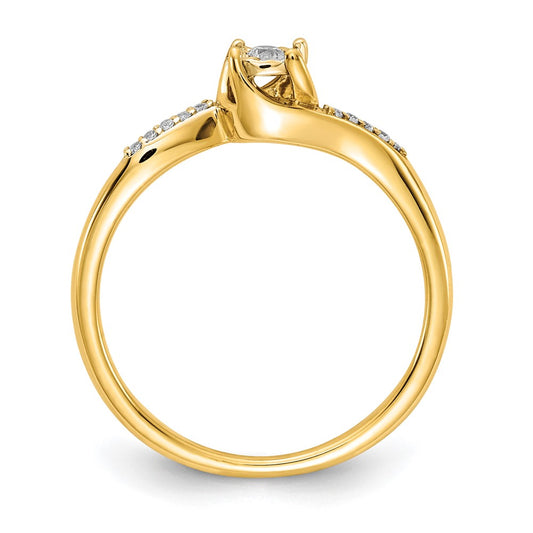 1/15 carat Diamond Bypass Ring - WBC