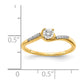 1/15 carat Diamond Bypass Ring - WBC