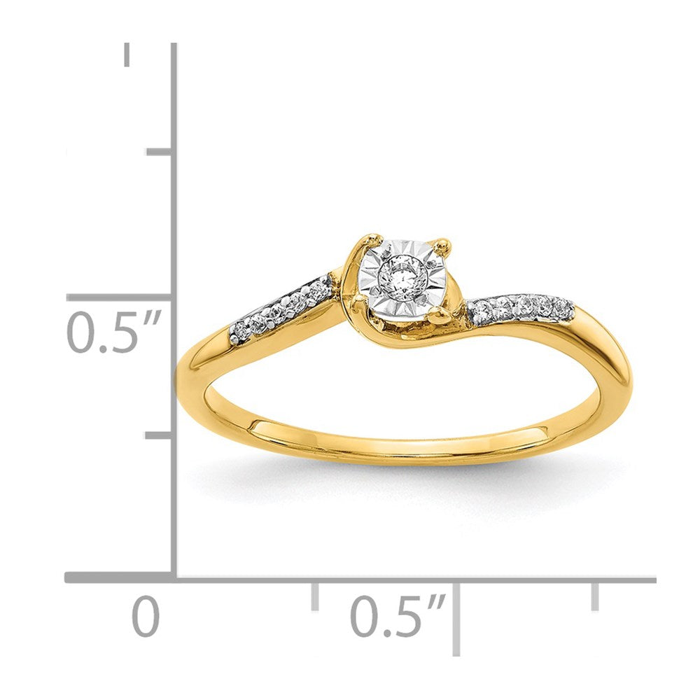 1/15 carat Diamond Bypass Ring - WBC