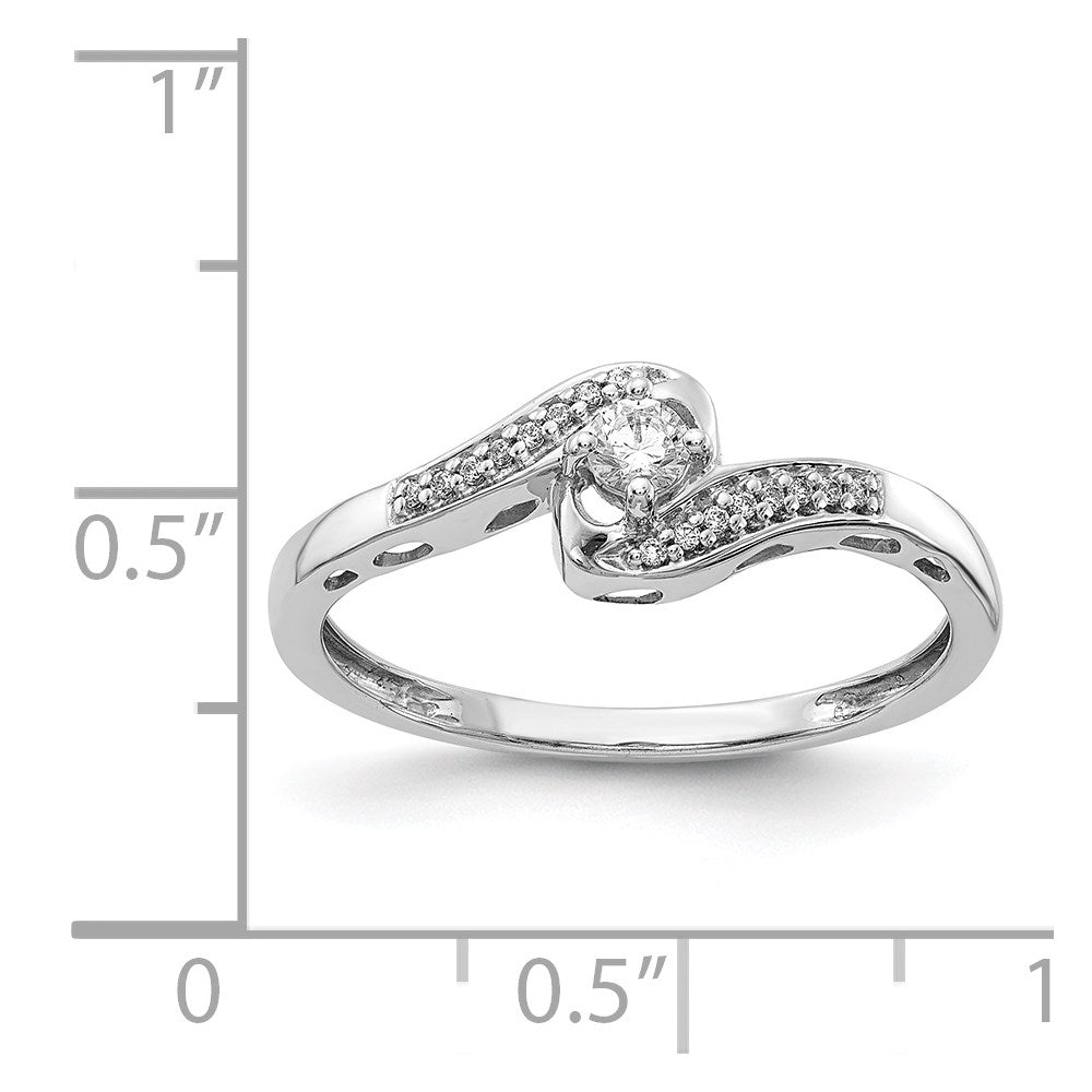 1/6 carat Diamond Bypass Ring - WBC