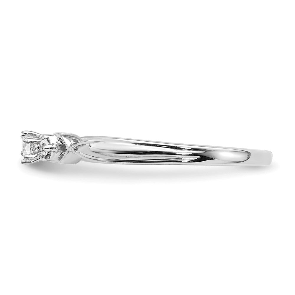 Polished 3-stone 1/10 carat Diamond Ring - WBC