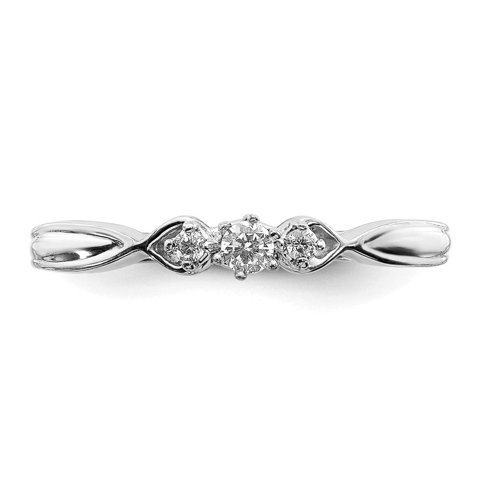 Polished 3-stone 1/10 carat Diamond Ring - WBC