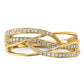 Polished 1/4 carat Diamond Woven Ring - WBC