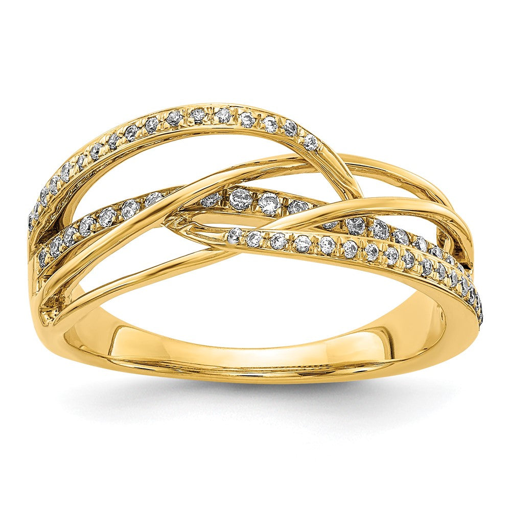 Polished 1/4 carat Diamond Woven Ring - WBC