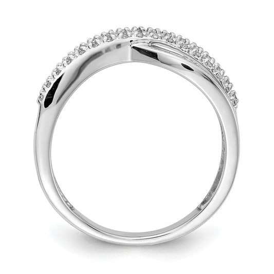 Polished 1/10 carat Diamond 4-Strand Ring - WBC
