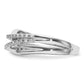 Polished 1/10 carat Diamond 4-Strand Ring - WBC