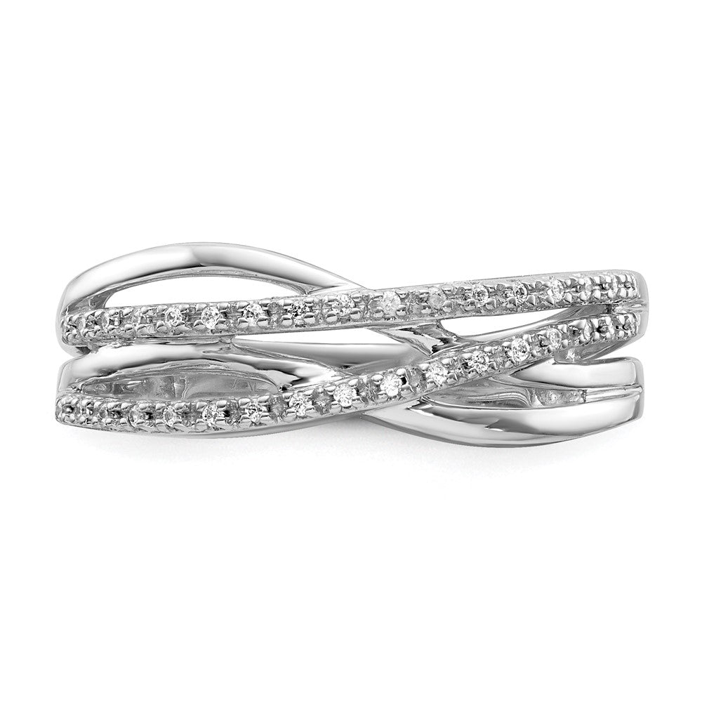Polished 1/10 carat Diamond 4-Strand Ring - WBC