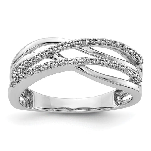 Polished 1/10 carat Diamond 4-Strand Ring - WBC