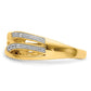 and Rhodium 1/20 carat Diamond Woven Ring - WBC