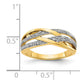 and Rhodium 1/20 carat Diamond Woven Ring - WBC