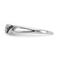 with Black Rhodium 1/10 carat Blue and Diamond Twist Ring - WBC