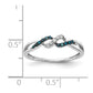 with Black Rhodium 1/10 carat Blue and Diamond Twist Ring - WBC