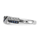 with Black Rhodium 1/4 carat and Blue Diamond Swirl Ring - WBC