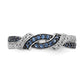 with Black Rhodium 1/4 carat and Blue Diamond Swirl Ring - WBC