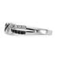 with Black Rhodium 1/4 carat and Black Diamond Swirl Ring - WBC