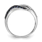 1/2 carat Blue and Diamond Swirl Ring - WBC