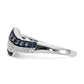 1/2 carat Blue and Diamond Swirl Ring - WBC