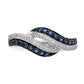 1/2 carat Blue and Diamond Swirl Ring - WBC
