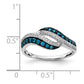 1/2 carat Blue and Diamond Swirl Ring - WBC