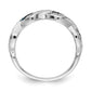 1/6 carat and Blue Diamond Twist Ring - WBC