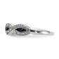 1/6 carat and Blue Diamond Twist Ring - WBC