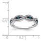 1/6 carat and Blue Diamond Twist Ring - WBC