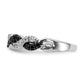 1/2 carat Black and Diamond Twist Ring - WBC